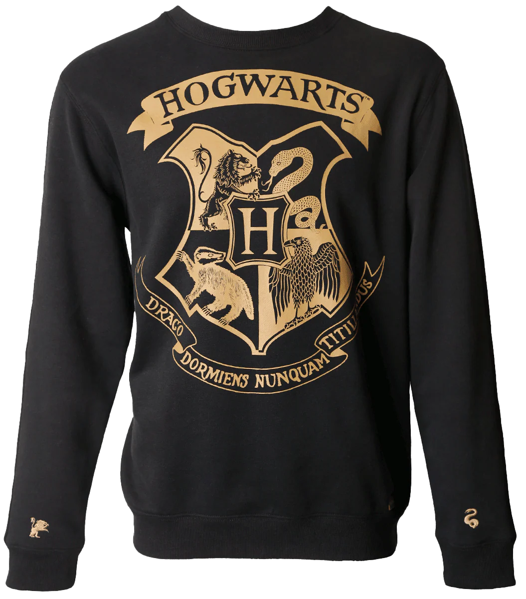 Hogwarts Striped Sleeve Sweatshirt