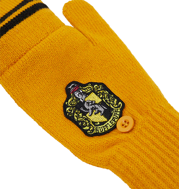 Hufflepuff Knitted Mitten Capped Gloves - Image 3