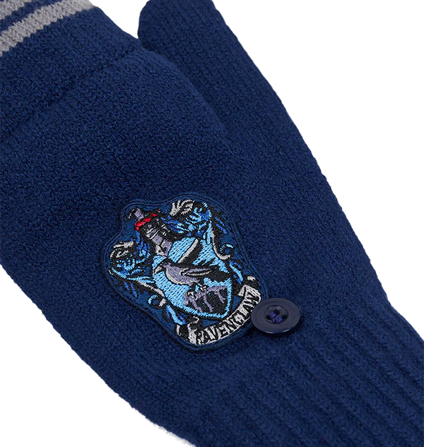 Ravenclaw Knitted Mitten Capped Gloves - Image 3